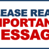 Please Read: Important Message Important-Message
